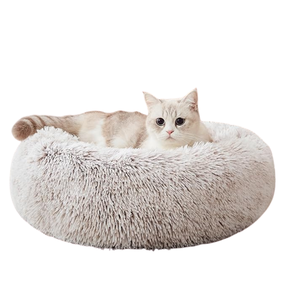 Plush Calming Cat Bed